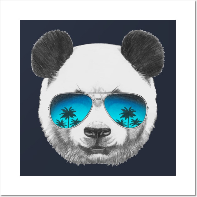Panda with sunglasses Wall Art by AnimalsFashion